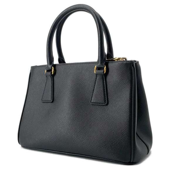 Prada Black Leather Saffiano Handbag 2way - Picture 1 of 7